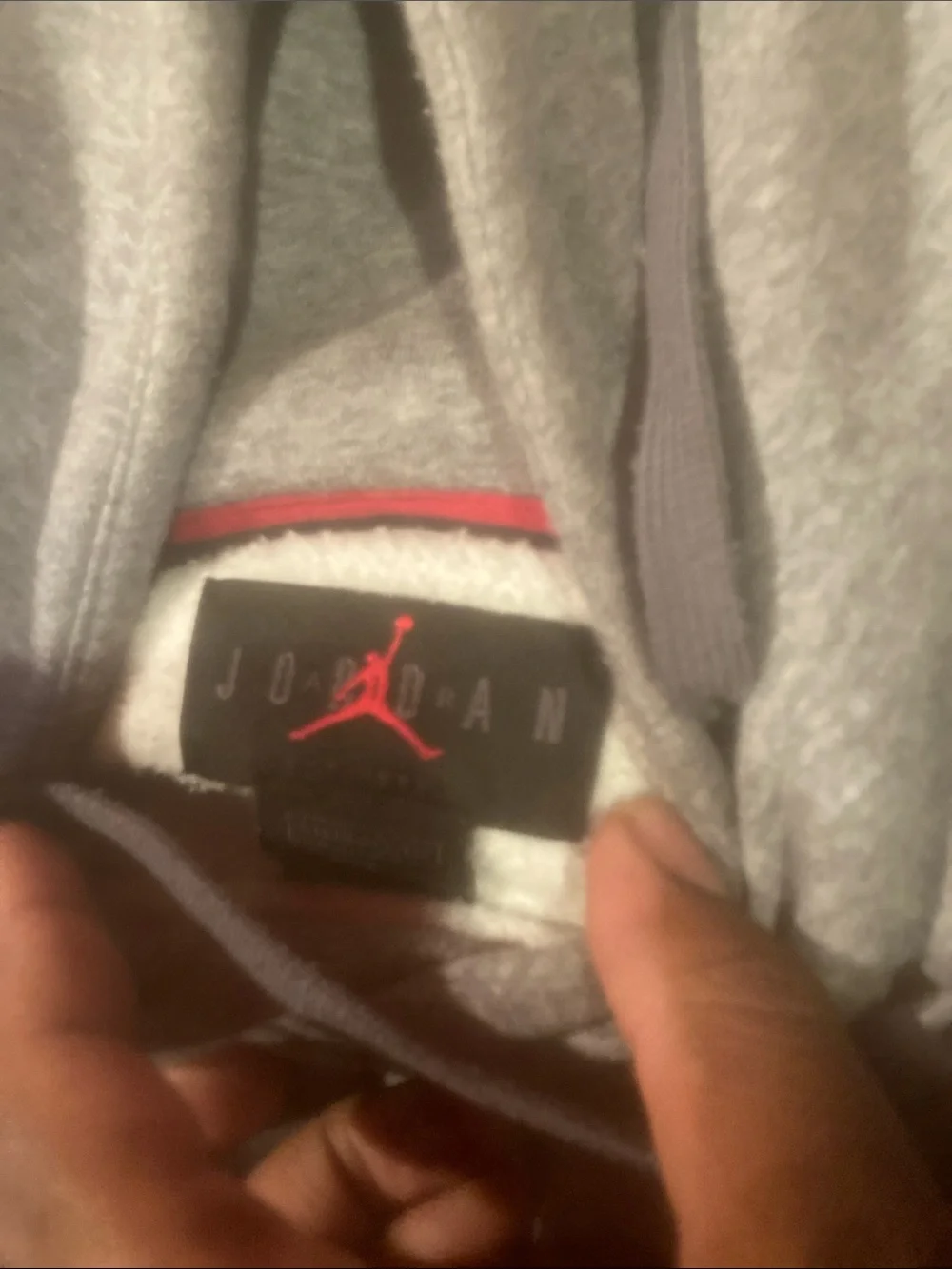 Air Jordan Sweater Mens XL Gray Heather Jump Man Logo Pullover Hoodie Sweatshirt